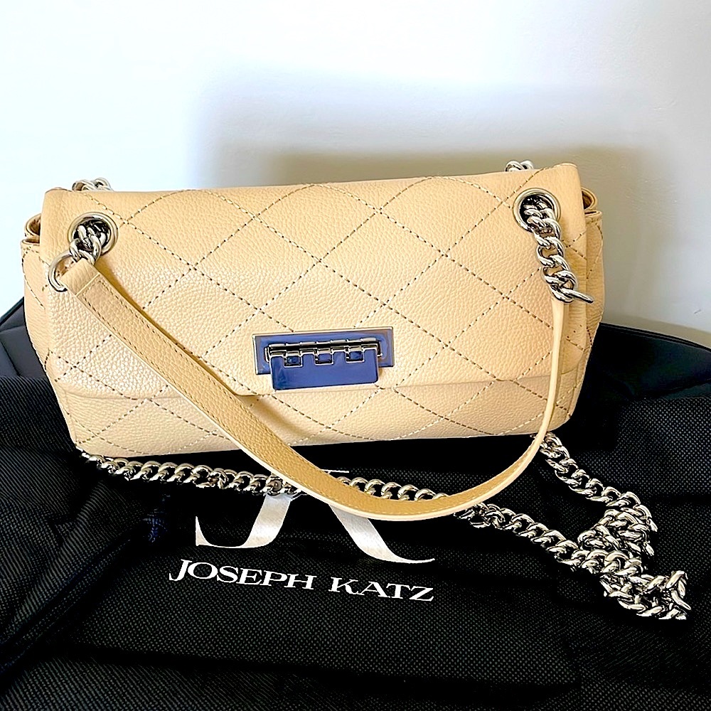 Joseph Katz leather handbag tan color NWT